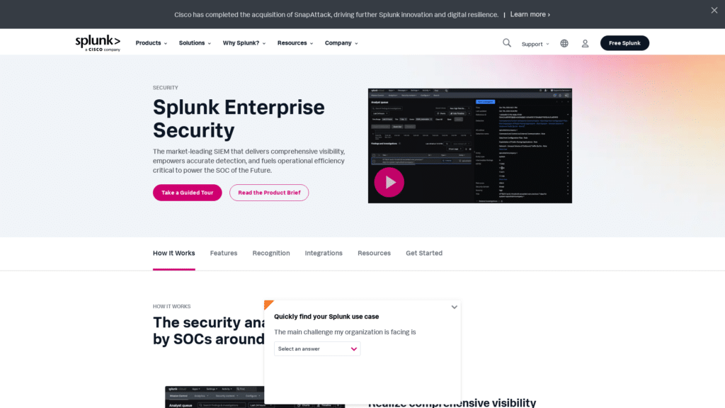 splunk entreprisesecurity